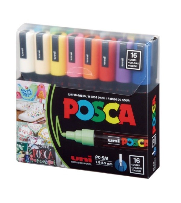 Producto - Marcador de Pintura PC-5M x16 UNIBALL POSCA