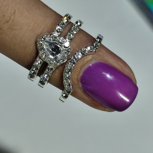 Producto - Anillo falange plateado CON DIAMANTE (UA-04)