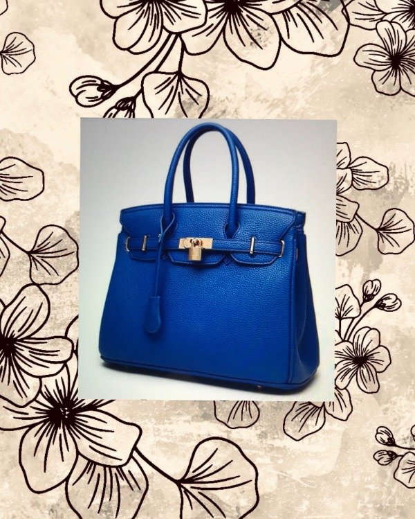 Producto - Cartera replica Birkin Hermes de cuero Azul