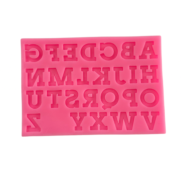 Producto - Molde Silicona Abecedario Mayúscula ABC rayas