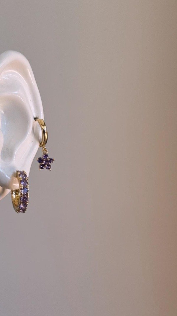 Producto - Aros argolla lila