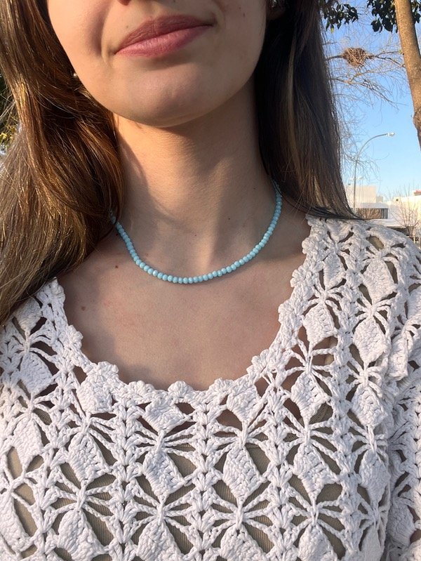 Producto - Choker Cristal Celeste
