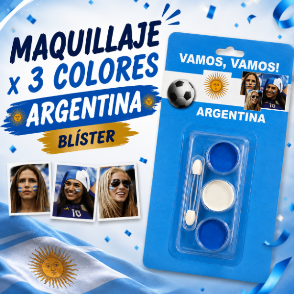 Producto - Maquillaje Argentina x 3 colores. Blíster.