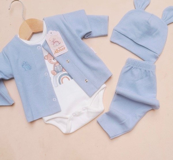 Producto - Set Nacimiento 4 Piezas Celeste