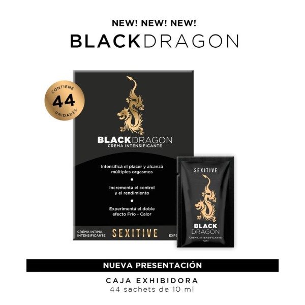 Producto - Pouch Crema Intensificante Black Dragon- 44 Unidades