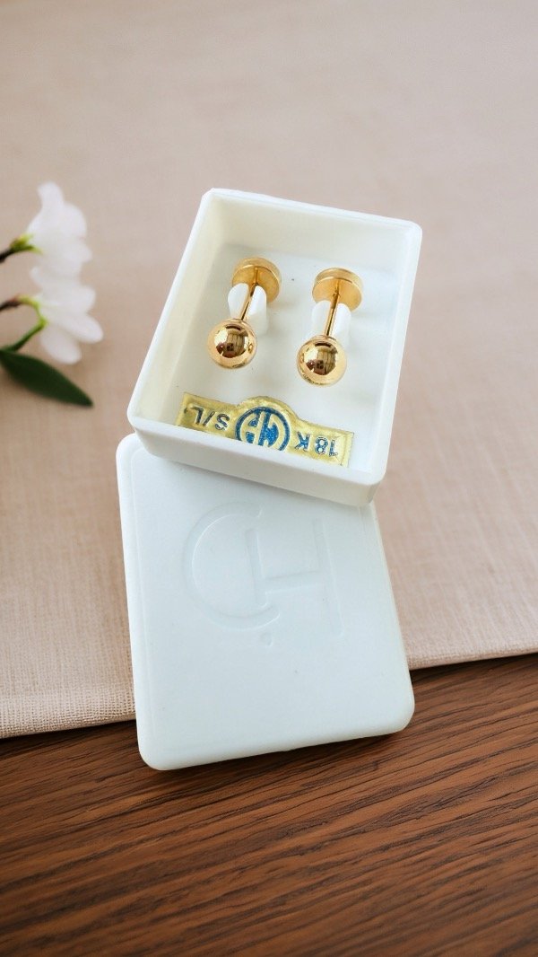 Producto - Abridores CH de ORO 18K bolita 4,5MM