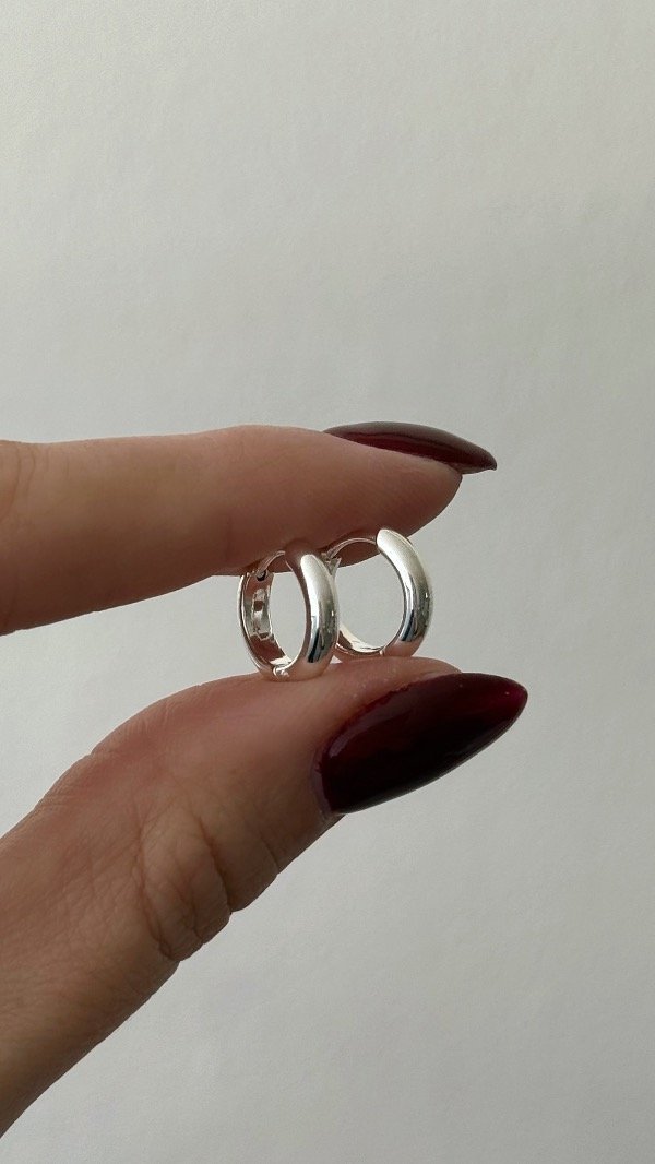 Producto - Argollas cinta bombe clic 1,3cm ACERO BLANCO - 1