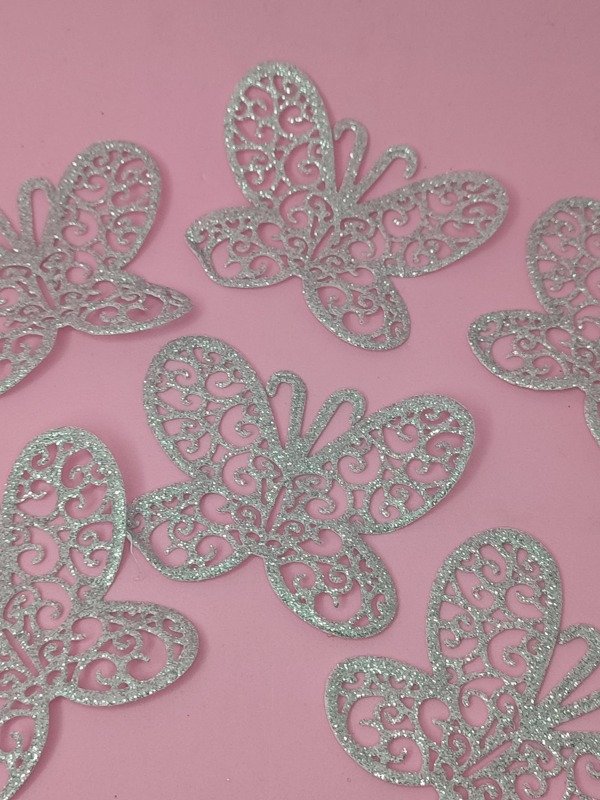 Producto - Mariposas c/brillo plateadas-grandes