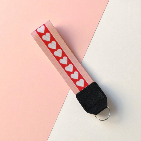 Producto - Llavero de tela corazones
