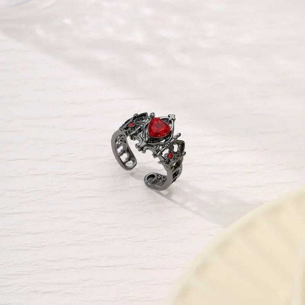 Producto - Anillo Catedral Con Piedra Roja