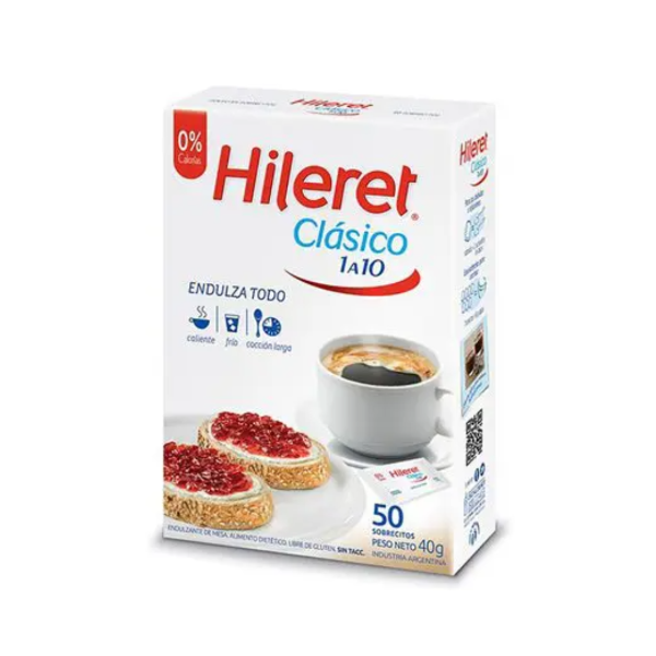 Producto - EDULCORANTE HILERET 50 SOBRES
