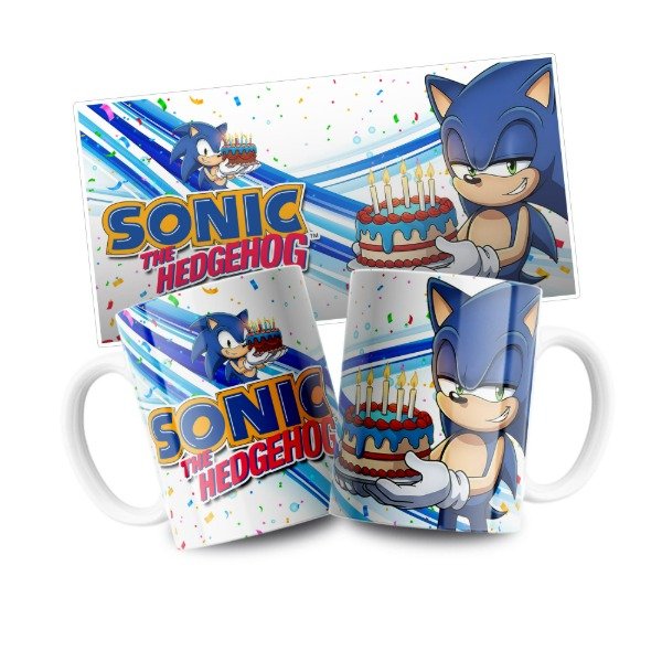 Producto - 1Pocillo personalizado Sonic Cumpleaños