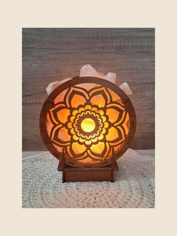 Producto - Lampara de sal redonda "Mandala"