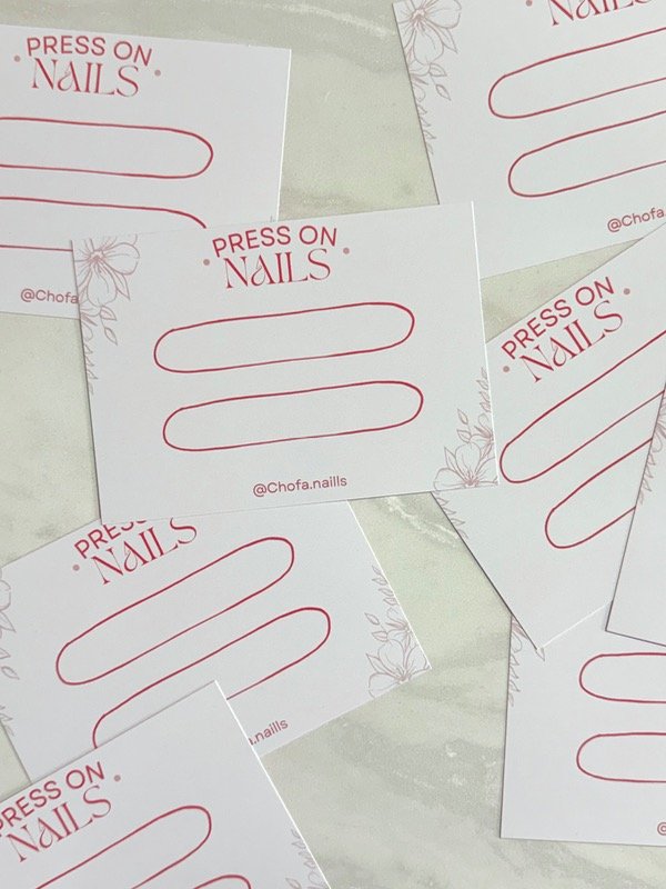 Producto - Tarjeta Press on nails 9x13 cm