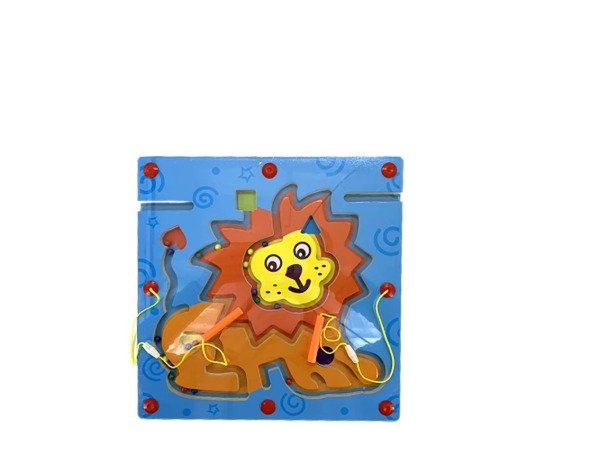 Producto - Laberinto magnetico  juego didactico de madera Leon