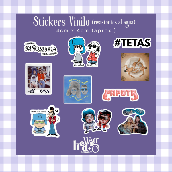Producto - Pack 10 Stickers Vinilo CA7RIEL Y PACO AMOROSO