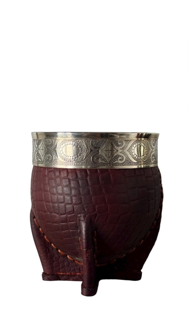 Producto - MATE IMPERIAL CUERO CROCO MARRON