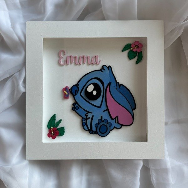 Producto - Cuadro STITCH y MARIPOSA - Personalizado
