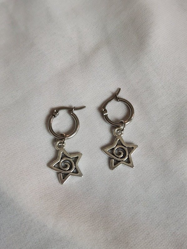 Producto - Argollitas Estrellas ACERO QUIRÚRGICO