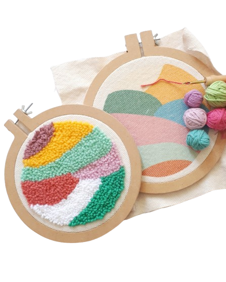 Producto - KIT DE BORDADO PUNCH NEEDLE - ABSTRACTO