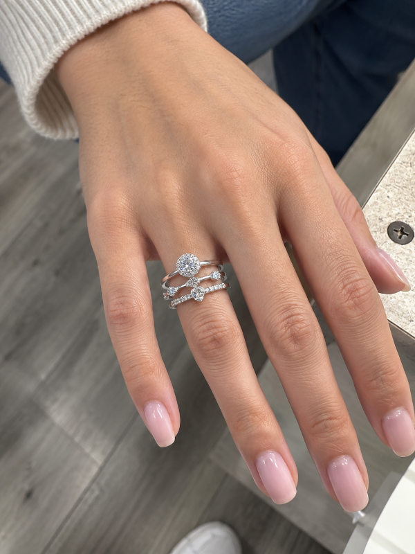 Producto - Anillo acero blanco triple 001