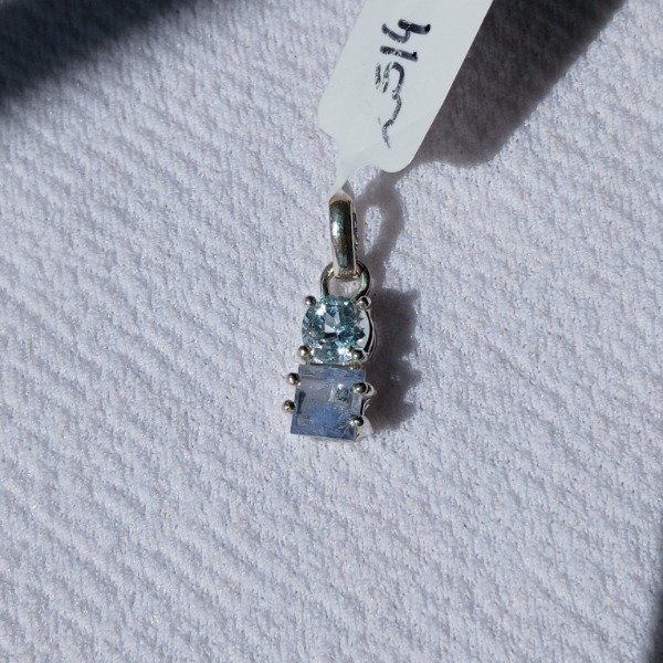 Producto - Dije Plata 925 dumortierita y topacio facetados - 0