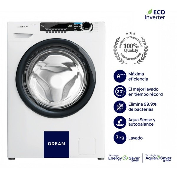 Producto - Lavarropas Carga Frontal 7 Kg Blanco Drean