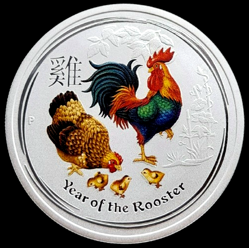 Producto - Australia 50 Cents 2017 Plata 999 Año del Gallo (Certificado) 4000 piezas PROOF