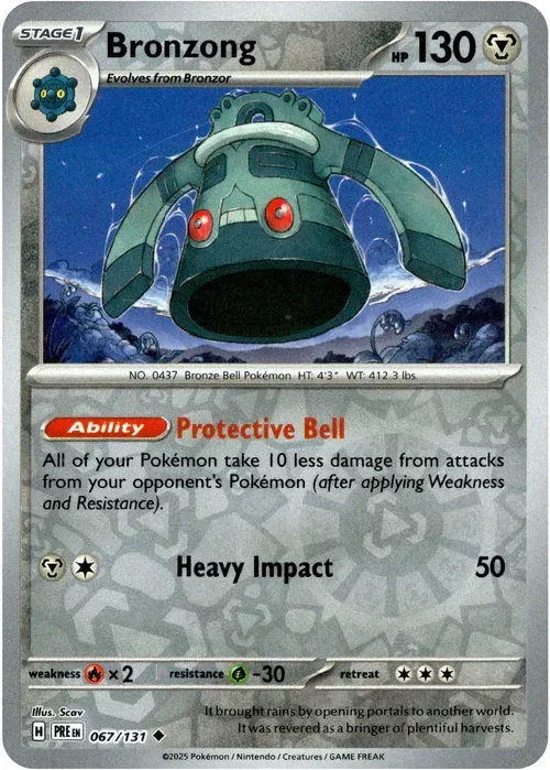 Producto - Bronzong - 067/131 - Prismatic Evolutions - Reverse Holo