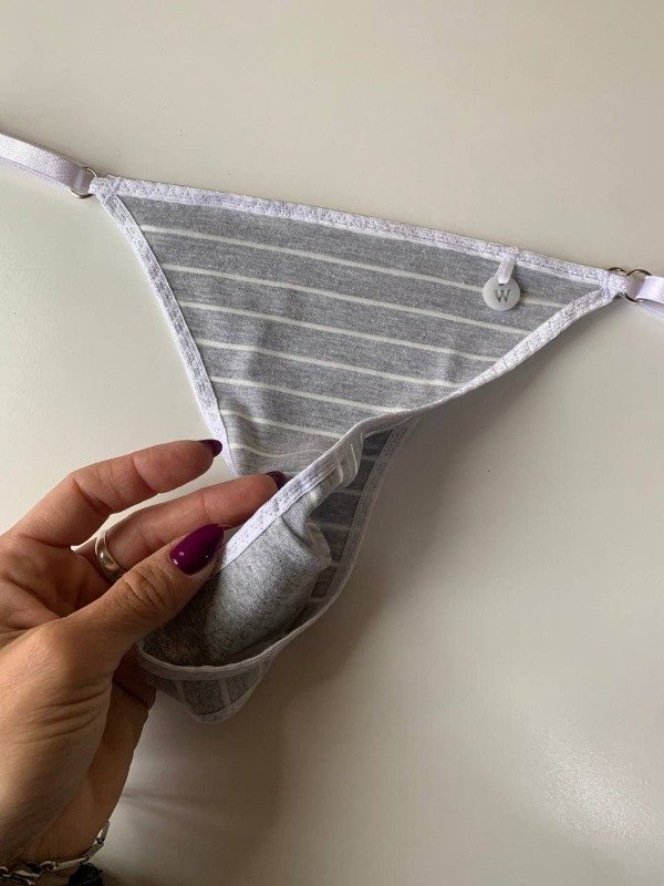 Producto - Colaless de algodón Gris c/blanco