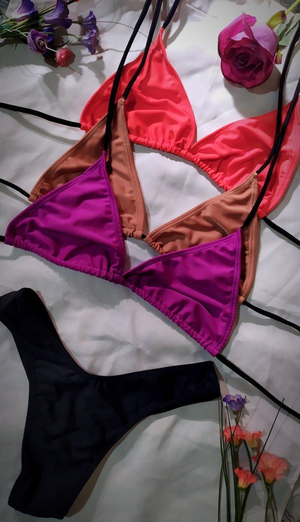 Producto - Bikini básica para atar en cuello y espalda. Talle 85