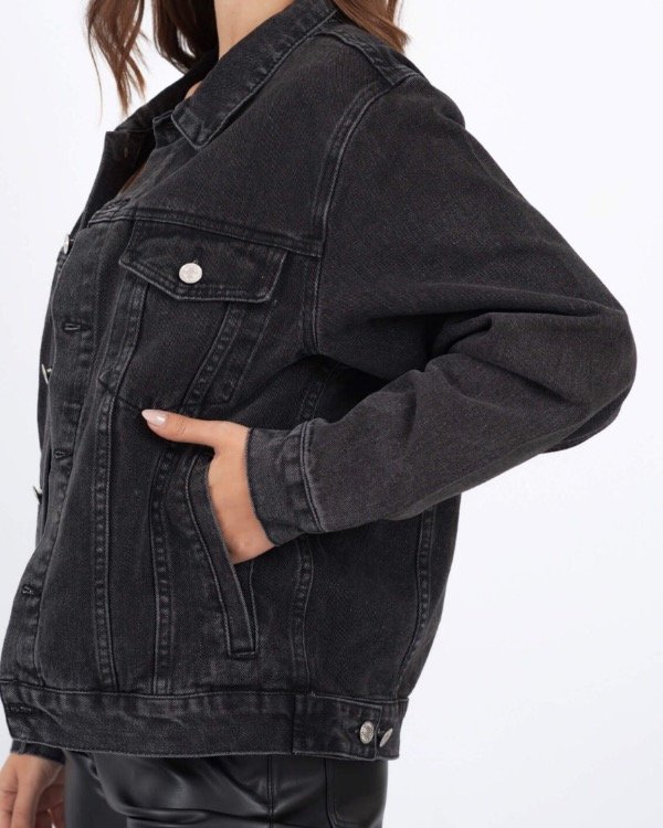 Producto - Campera denim negro gastado - 1