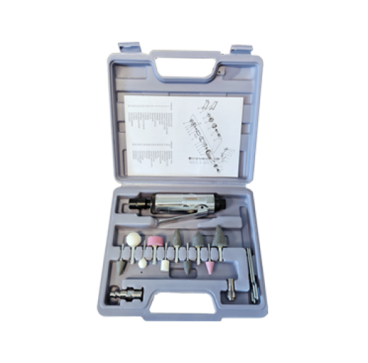 Producto - Pulidora Mini Torno Neumática Set 10 Piedras En Maletín Airon