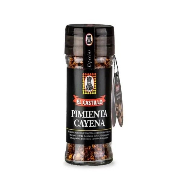 Producto - PIMIENTA CAYENA MOLIDO GRUESO - EL CASTILLO -  ENVASE VIDRIO- 40GRS