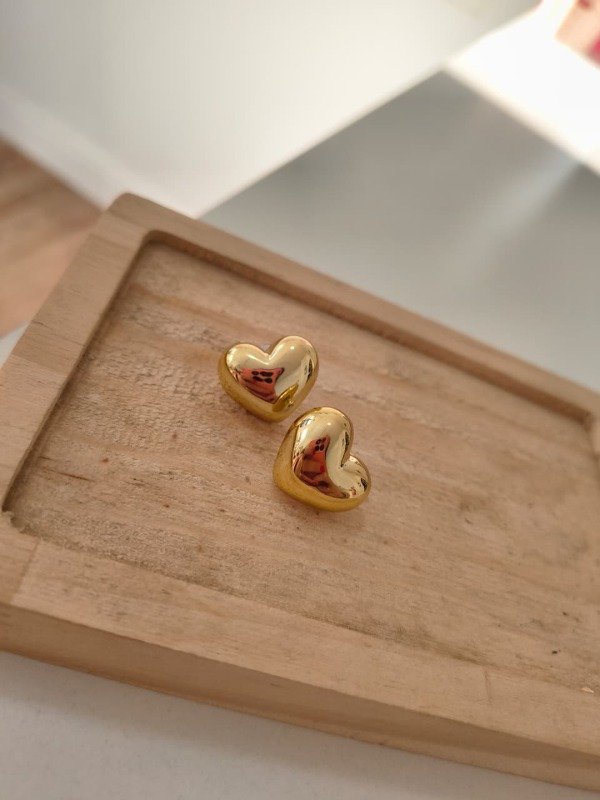 Producto - Aros heart chunky gold