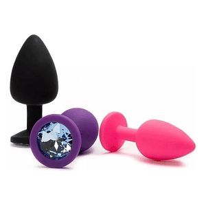 Producto - PLUG SILICONA "VELVET" SMALL FUCSIA