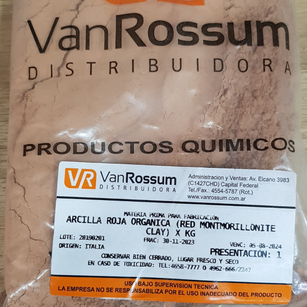 Producto - Arcilla roja orgánica (Red Montmorillonite Clay) - VAN ROSSUM