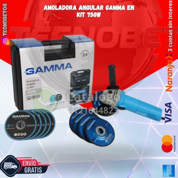 Producto - AMOLADORA ANGULAR GAMMA EN KIT 750W