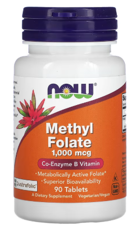 Producto - NOW Foods, Metilfolato, 1000 mcg, 90 comprimidos