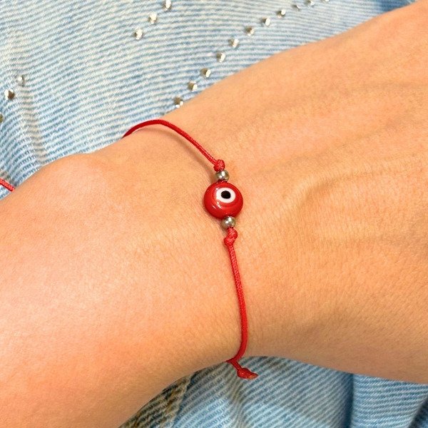 Producto - Pulsera ojo turco rojo