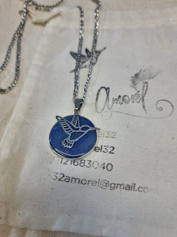 Producto - Collar Colibrí Cuarzo Azul