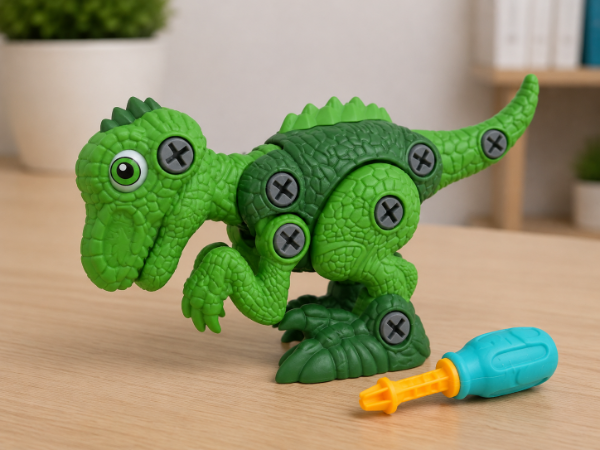 Producto - DINOSAURIO DESMONTABLE CON DESTORNILLADOR (verde)