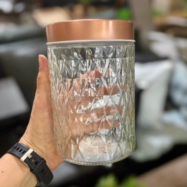 Producto - Frasco De Vidrio Con Tapa Dorada 2L Q10892000