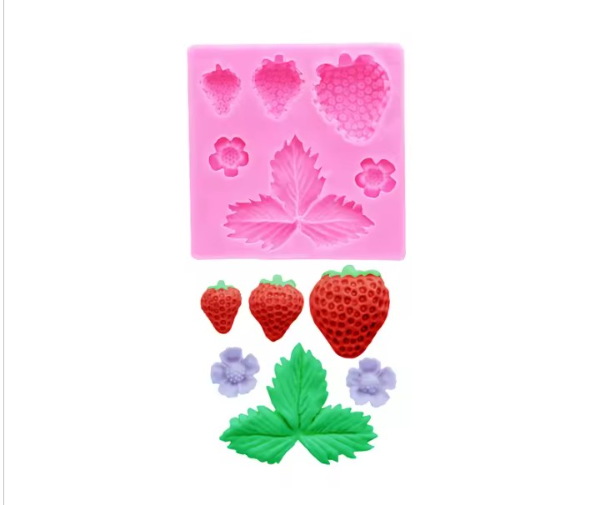 Producto - Molde frutillas hojas 017k3
