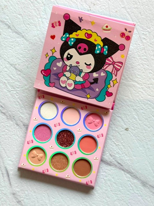 Producto - PALETA DE SOMBRAS X9 CON ESPEJO KUROMI PRINCESA ROSA