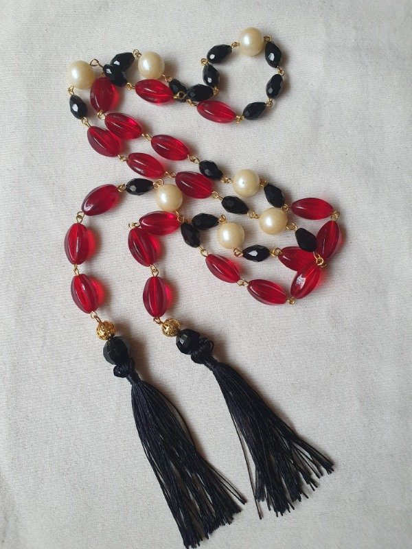 Producto - LUCERO Sautoir Infinito Rojo y Negro