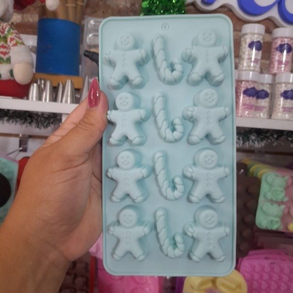 Producto - Molde muñeco de jengibre y bastones - 2
