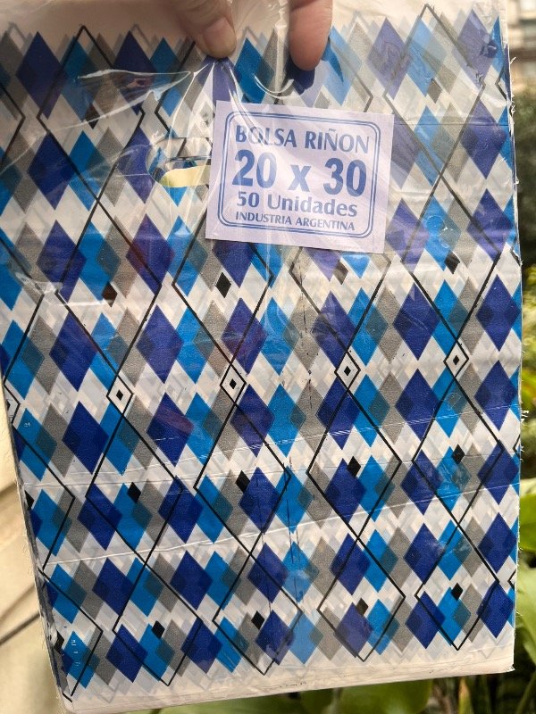 Producto - 50 bolsas 20x30 rombo azul