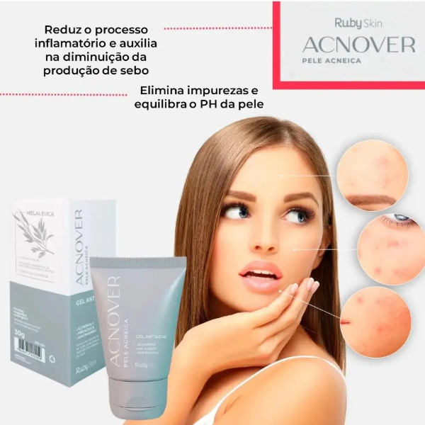 Producto - Gel de Limpeza Facial Antiacne Espinhas Acnover Ruby Rose 30g