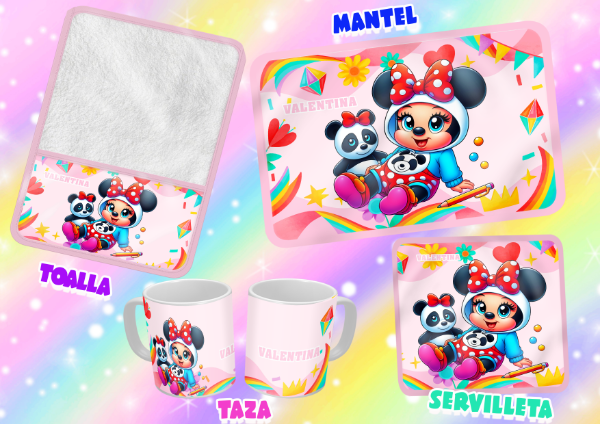 Producto - SET DE 4 ELEMENTOS MINNIE Y PANDITA